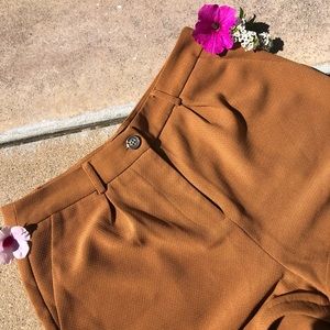 High-rise cuffed shorts